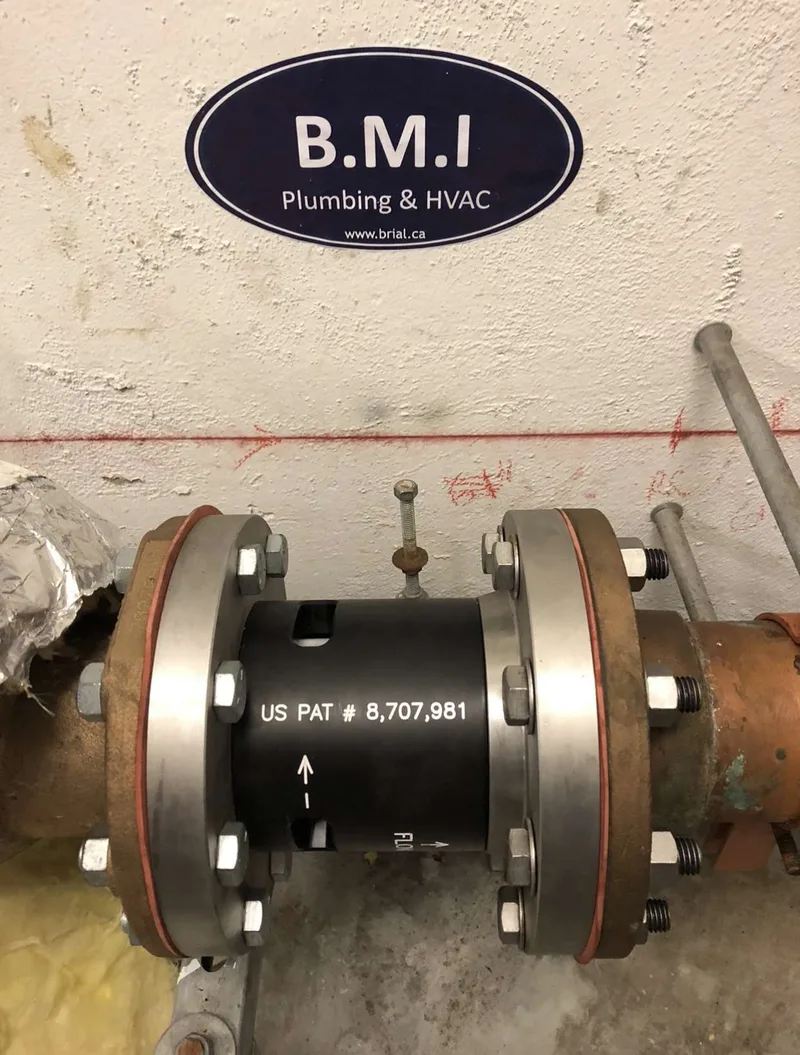 MEV meter efficiency valve installed on a condominium incoming water main